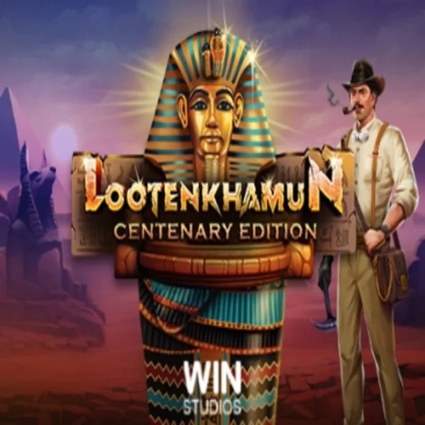 Loot'en Khamun the Dead Sea Scrolls slot logo by Win Studios at Nyxbets Casino